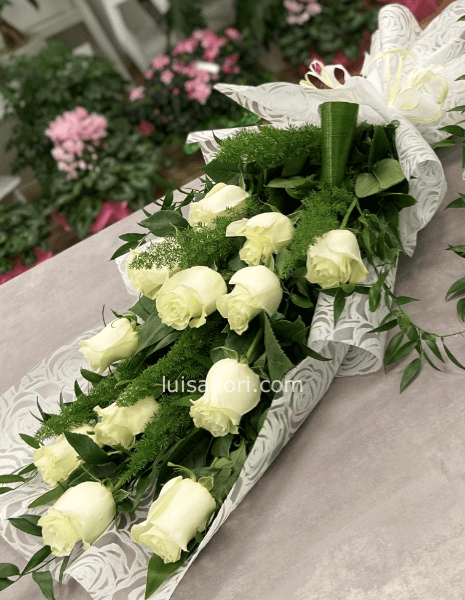 Rose colore bianco da comporre in mazzo per numero di steli.