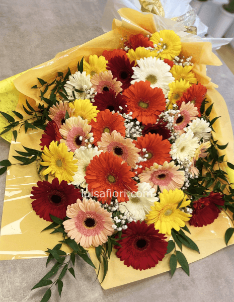 Mazzo gerbere colorato