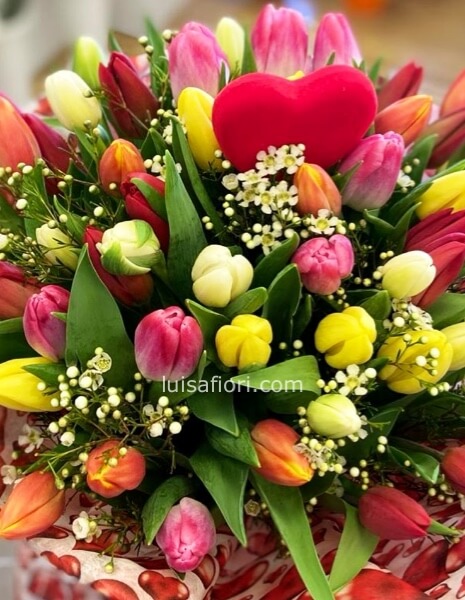 Bouquet di tulipani colorati